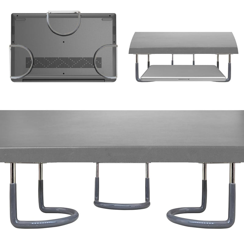 TidyFriend Rubberized Under Desk Laptop Mount - 3 Racks in 1 Sets, Laptop Under Desk Mount, Organizer Rack with Screws 1 Pack