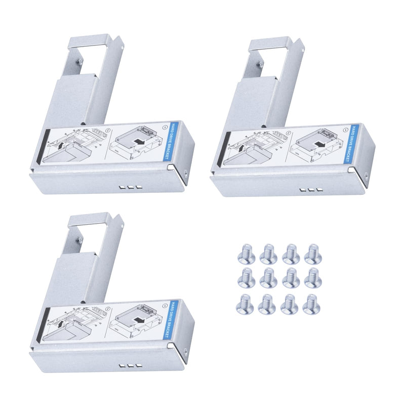 Pack-3 2.5" 9W8C4 Y004G SSD Adapter Bracket for DELL 3.5" F238F G302D X968D F9541 SAS SATA Hard Drive Caddy Tray Enclosure with Screws 3*2.5" 9W8C4 Y004G