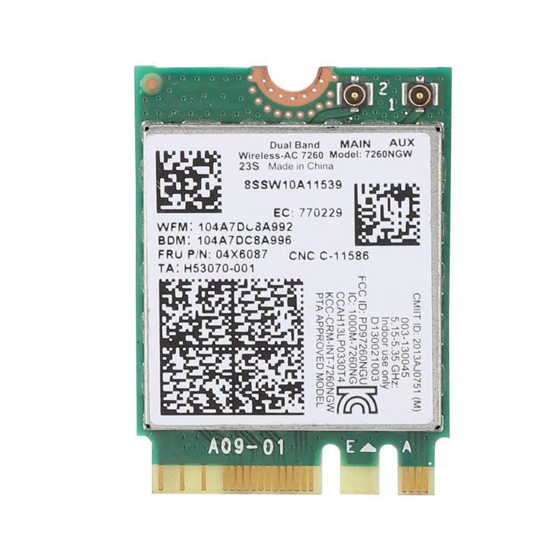 GOWENIC for 7260AC 7260NGW Card, Band 2.4G/5G 802.11ac Network Card for Thinkpad T440 T440P T440S T540P X240 X240S W540 L440 L540, etc