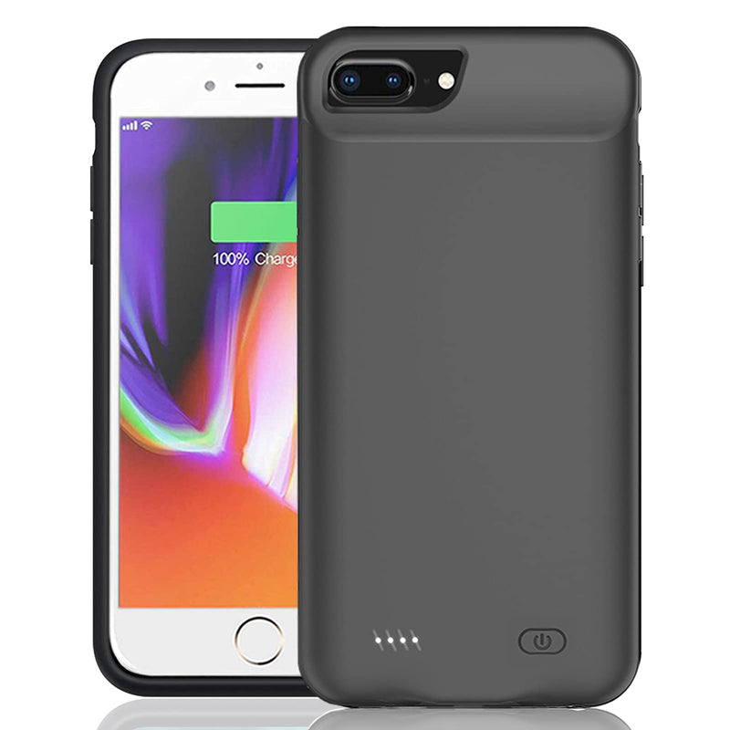 Battery Case for iPhone 6 Plus/6s Plus/7 Plus/8 Plus, Enhanced 10000mAh Rechargeable Charging Case Extended Battery Pack Compatible with iPhone 6/6s Plus/7 Plus/8 Plus (5.5 inch) Charger Case (Black)