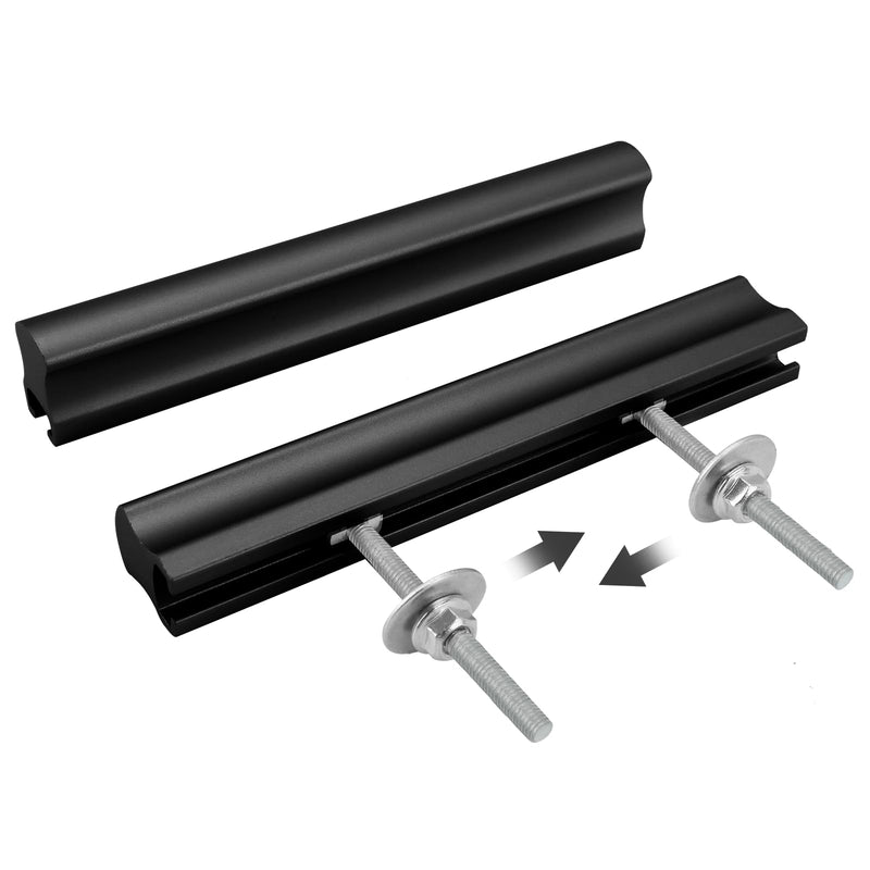 Peaha 10 Pack Adjustable Cabinet Drawer Pulls Overall Length 102mm(4inch) Matte Balck Drawer Handles Dresser Hardware for Cupboard 1"-4"(25mm-102mm) Black