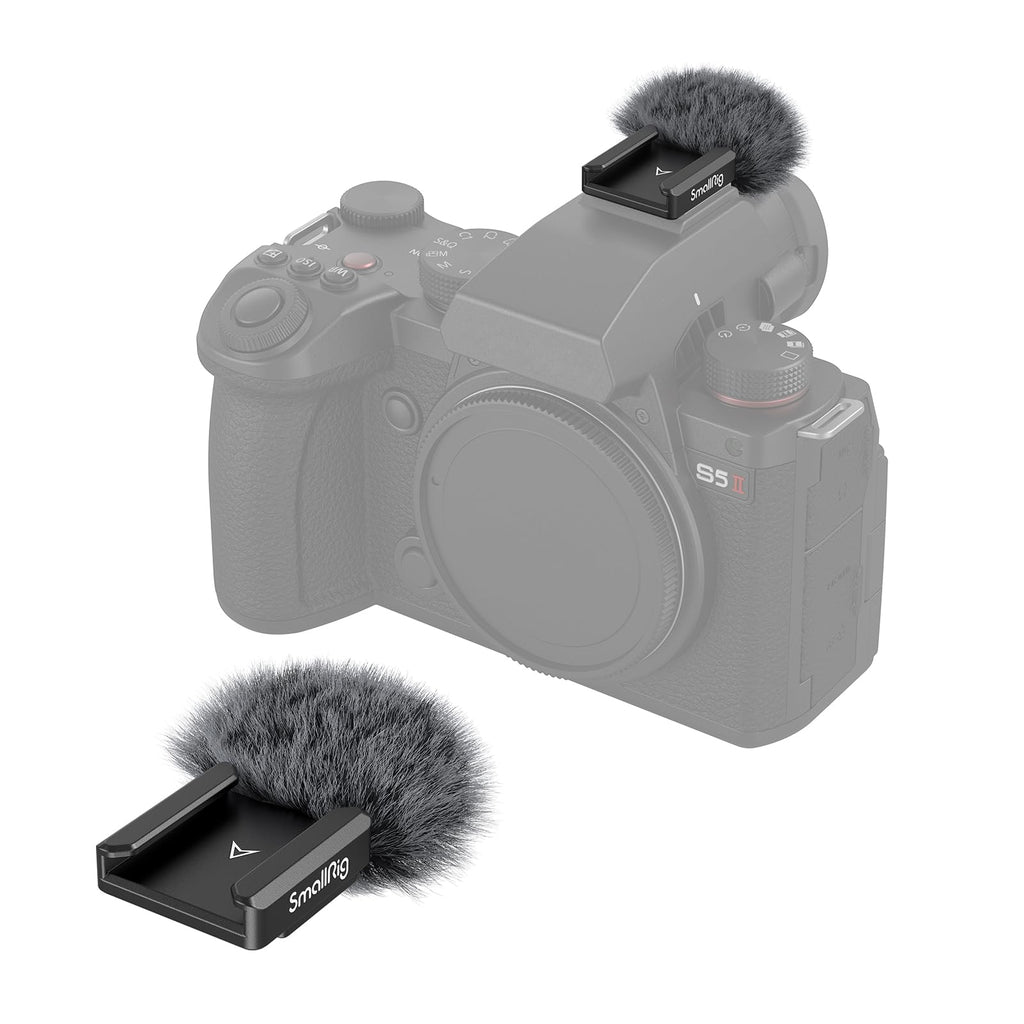 SmallRig S5 II / S5 IIX Furry Windscreen with Cold Shoe Adapter for Panasonic S5 II / S5 IIX - 4245