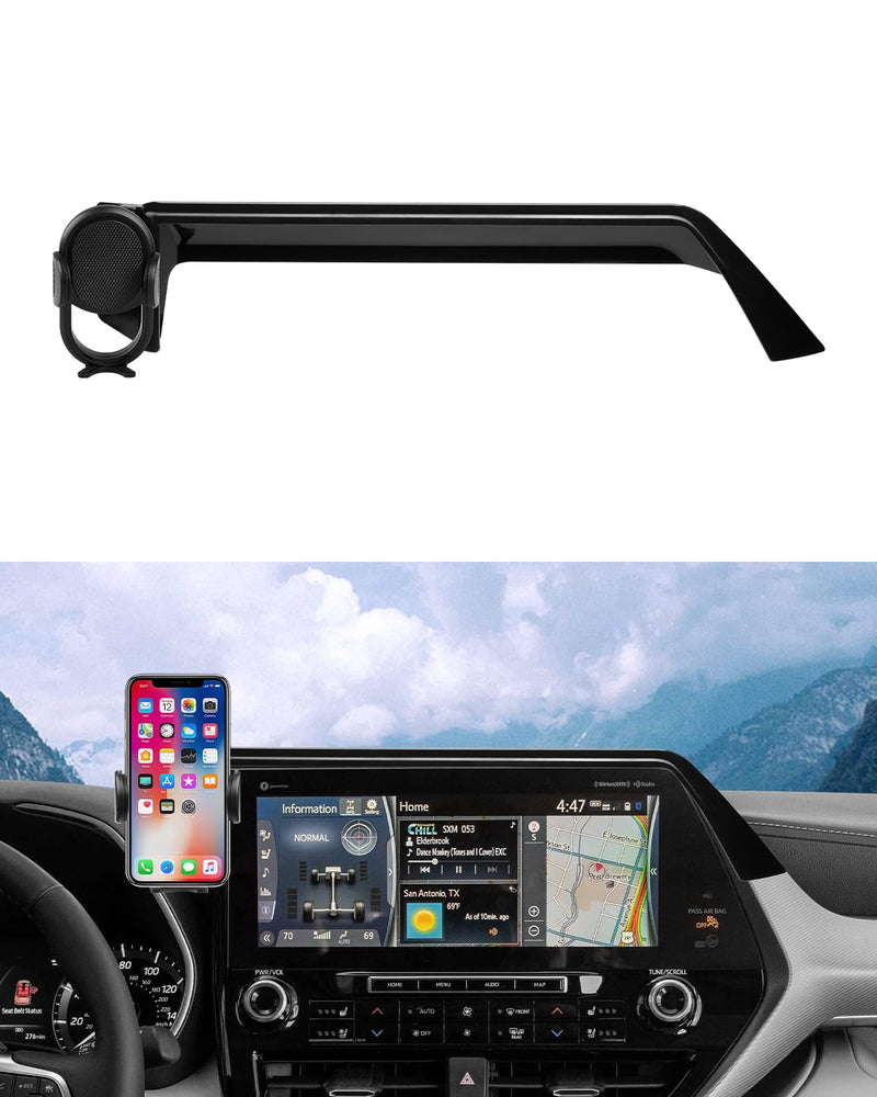 Autorder Custom Fit for Car Phone Holder 2020 2021 2022 Toyota Highlander Lmited/Platinum Accessories Phone Mount 12.3" Screen Cell Phone Automobile Cradles Hands-Free 360 Degree Rotation Toyota Highlander 20-22 12.3-inch