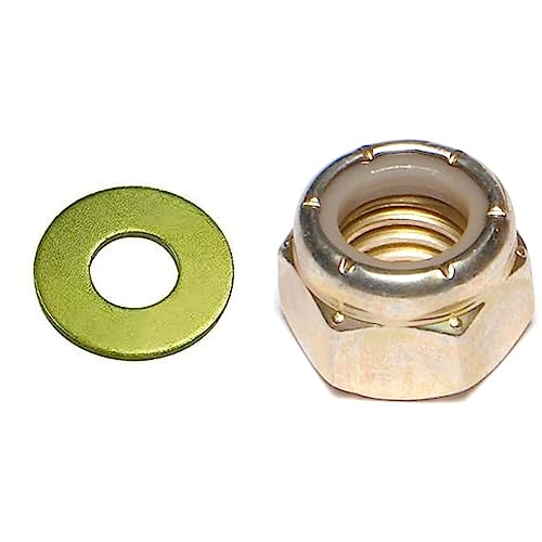 Small Parts Steel Flat Washer, (Pack of 50) & Hard-to-Find Fastener 014973285289 Grade 8 Coarse Lock Nuts, 7/16-14, Piece-25