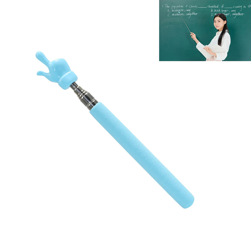 1Pcs Telescopic Teachers Pointer, Classroom Demonstration Baton, Guide Indicator, Retractable Finger Pointer Stick for School Teaching, Conference Presentation, Object Instruction Blue