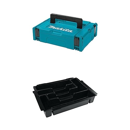 Makita 197210-9 Interlocking Case, Small/4-3/8" x 15-1/2" x 11-5/8" and P-83668 MAKPAC Interlocking Case Hand Tool Insert Tray