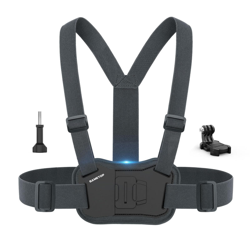Sametop Chest Mount Harness Chesty Strap Compatible with GoPro Hero 11 10 9 8 7 6 5 Session AKASO DJI Osmo Action Cameras - Balance Stability and Comfort Performance
