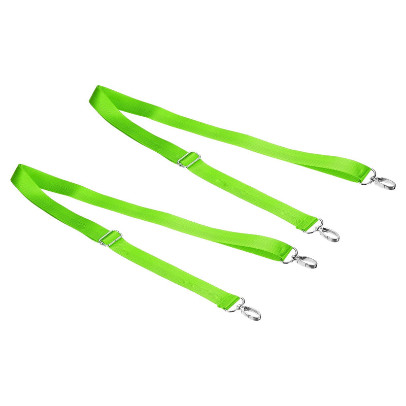 PATIKIL 59" Shoulder Strap, 2 Pcs 0.98" Width Nylon Adjustable Replacement Strap with Metal Swivel Hooks for Camera Laptop Case Bag Briefcase, Fluorescent Green