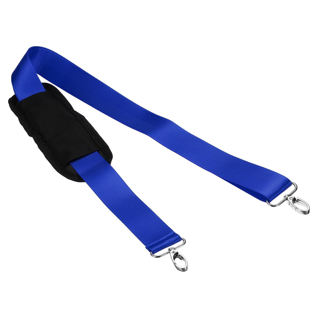 PATIKIL 59" Shoulder Strap, 1.5" Width Nylon Adjustable Replacement Strap with Anti-Slip Padded Metal Swivel Hooks for Laptop Case Bag Briefcase, Blue