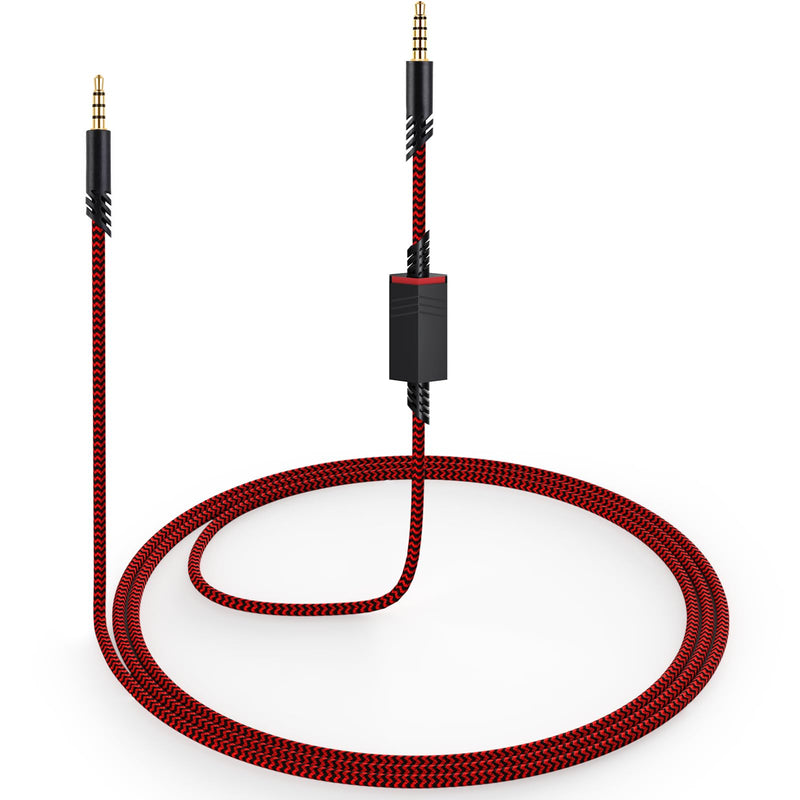 weishan A40 Cord Replacement for Astro A10 A40 TR Gaming Headsets, 3.5mm(1/8") Red Audio Cable with Inline Mic Mute Switch for PS5 PS4 Xbox, 6ft Long