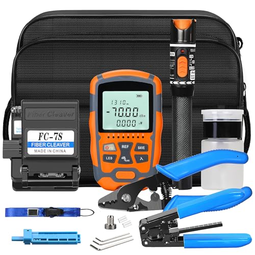 Fiber Termination Kit FTTH cold connection Tool Kits with OPM with RJ45 Network Test Fiber Cleaver Fiber Optical Stripper Pliers