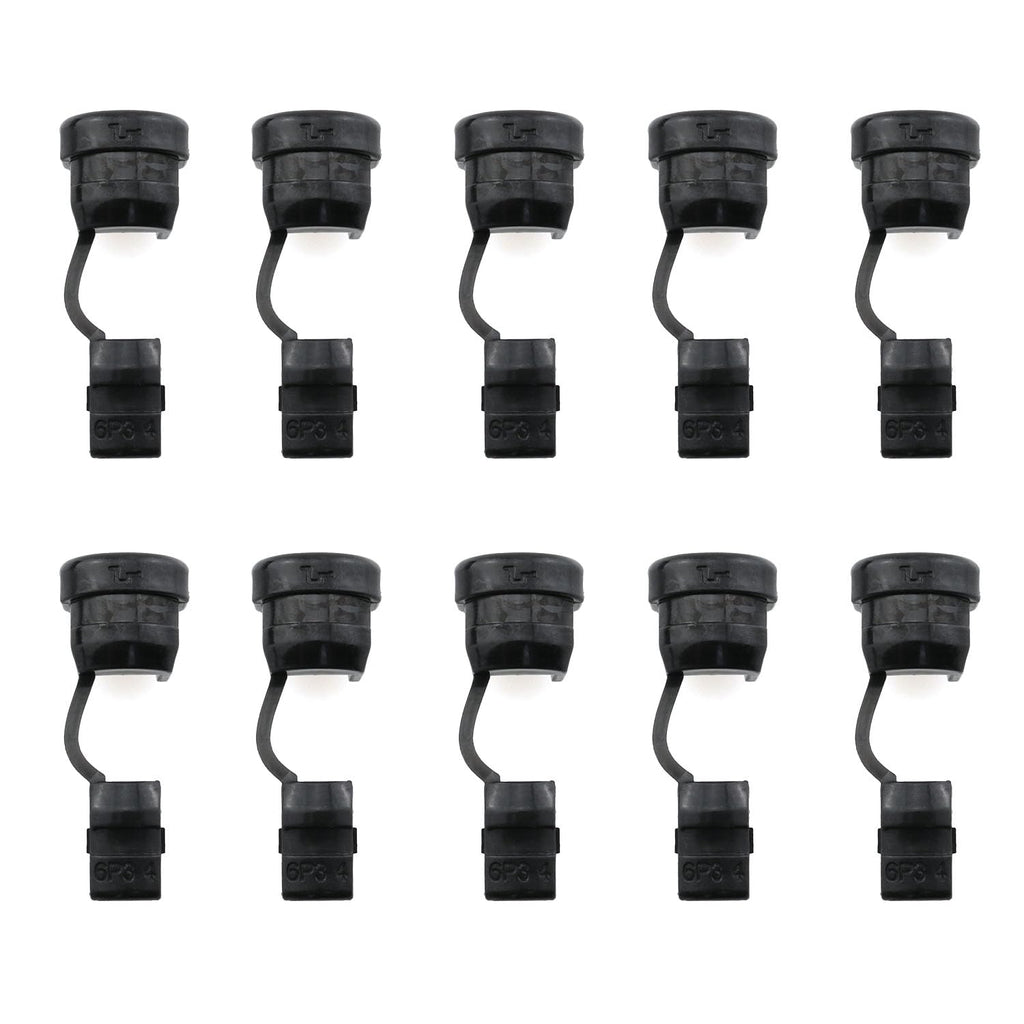 HJGarden 10pcs Wire Cover 6P3-4 Black Round Cable Wire Strain Relief Bush Grommet Strain Relief Bushing Electric Cable Protection Cord Buckle