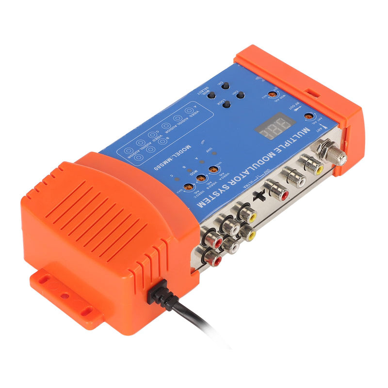 Digital Modulator, MMS80CP Multi Channels Home Modulator UHF Modulator Support PAL NTSC, Multiple Modulator System for TV Box AV Source (US Plug 100-240V) US Plug 100-240V
