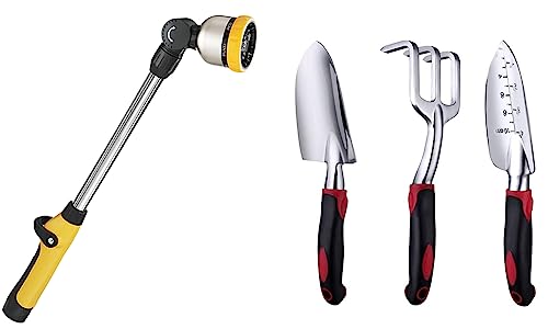 FANHAO 16 Inches Watering Wand+3 Piece Garden Tools Set