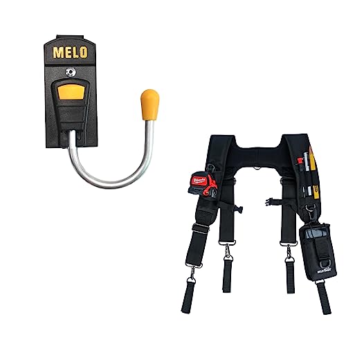 1PCS Tool Belt Hook Tool Holster Cordless Drill Holster Hook + Tool Belt Suspenders Bag Suspenders for Men Heavy Duty with Gel Shoulder Pad