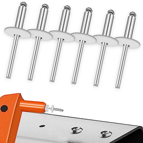 90pcs Aluminum Large Flange Blind Rivets,3/16" x 5/8", Flange Diameter 5/8" (16 mm), Pop Rivets Assortment Kit Blind Rivet by Bolt Dropper, Grip Range(8-12mm)