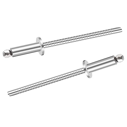 100pcs 1/8" x 1/2" Stainless Steel Blind Rivets, 3.2 x 12.7mm Stainless Steel Pop Rivets, Pack of 100