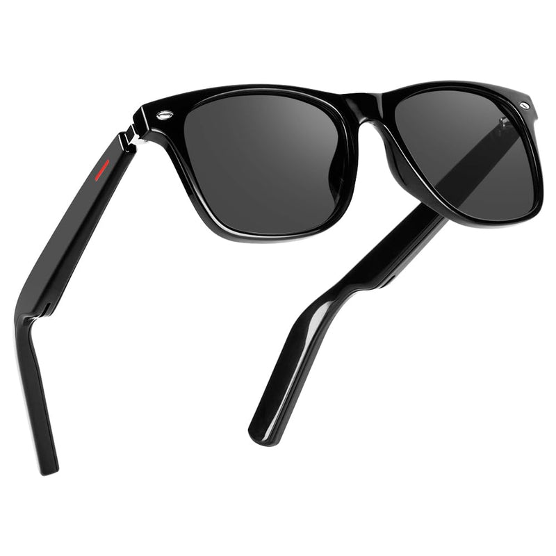 Smart Glasses for Men Women with AAC Speaker Open Ear Music Remote Photo Voice Assistant Hand-free Calling, Unisex Audio Intelligent Bluetooth 5.0 Sunglasses Fits Smaller Faces, Great Gift for Friends C
