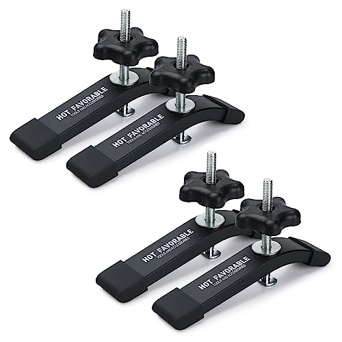 Aluminum T-Track Hold Down Clamps,6-3/8"L x 1-1/4" Width 4 PK Hold Down Clamps 4pk