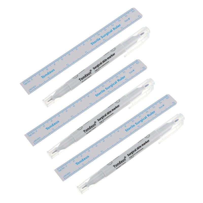 ULTECHNOVO Pack of 10 Medical Double Head Skin Markers for Surgical Marking and Eyebrow Mapping Waterproof Tattoo Pens Precise Lines