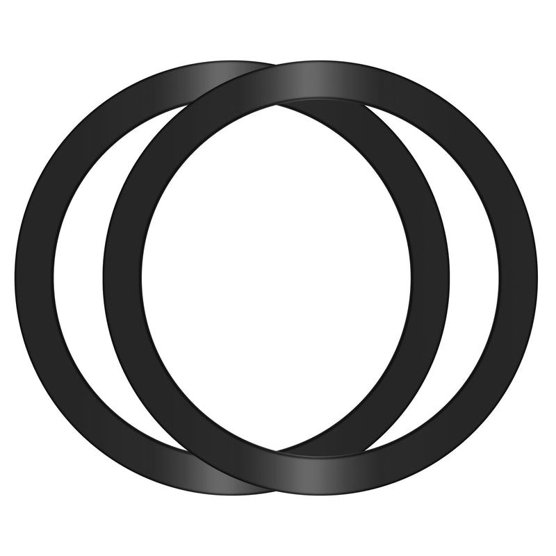 2Pcs Metal Ring Sticker for Pop socket Magnetic Grip, Magnetic Adapter adhesive for iPhone, Magsafe Wireless Charger (Black) Black