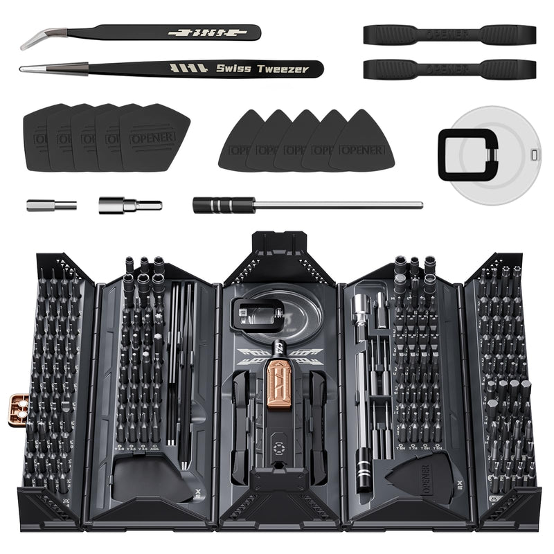 Mini Precision Manual Screwdriver Set,JAKEMY 180 in 1 Laptop Screwdriver Repair Tool Kit,Magnetic Multi-Bit Tiny Manual Screwdriver Bit Kit for DIY,Computer,PS5,Xbox,RC Car,Jewelers,Glasses,Watch,Home Jm-168