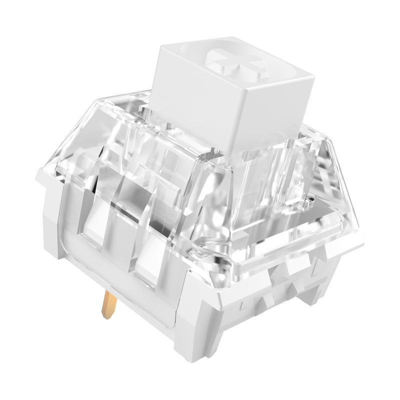 Kailh Box White Mechanical Keyboard Switches,3-Pin 45gf Clicky/Speed Typing/Gaming/Waterproof Switches(108Pcs,Kailh Box White) 108pcs