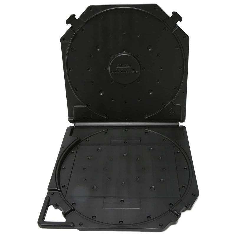 10 Inch Empty Tape Reel Storage Box, Reel to Reel Tape Storage Boxes with Label Paper and Carry Handle, Scratch Resistant Full , for Sound Tapes (Black) Black