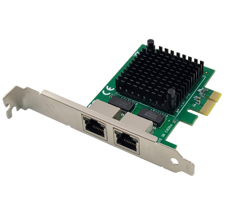 Dual PCIe 3.1 2.5GBase-T Network Adapter with Intel I225-V / I226-V 2500/1000/100Mbps PCI Express Gigabit Ethernet NIC Card RJ45 LAN Controller for Windows 10/11 with Low Profile Bracket