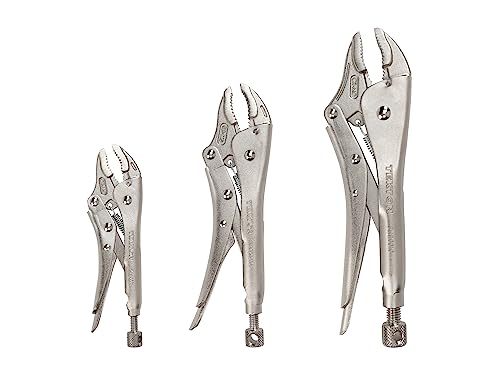 TEKTON Curved Jaw Locking Pliers Set, 3-Piece | PLK90104 3-Piece Set (5, 7, 10 in.)