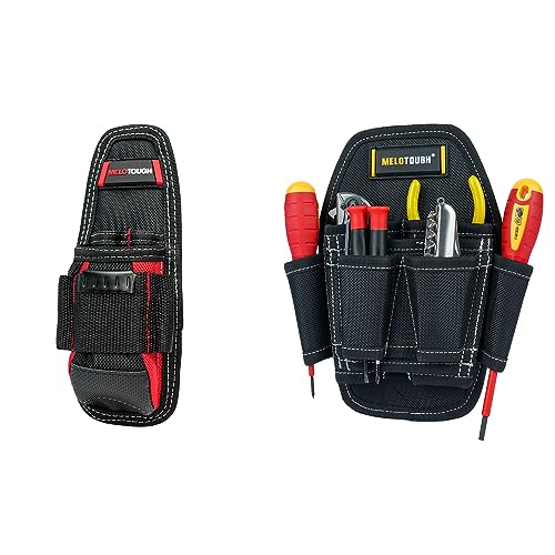 Clip on Tool Pouch Small Tool Holder, Min Work Organizer Tool Holster and Knife Holder with Belt Clip + Small Tool Holder, Min Work Organizer Tool Pouch and Knife Holder with Snap Clip