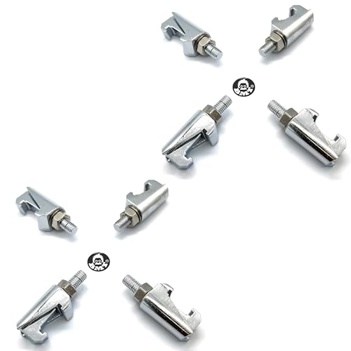 Double Claw Clamp for ISO-LF ISO-K 63 80 100 125 160 200 250 flange, M10 bolt, Made of Stainless steel (M10, Pack of 8)