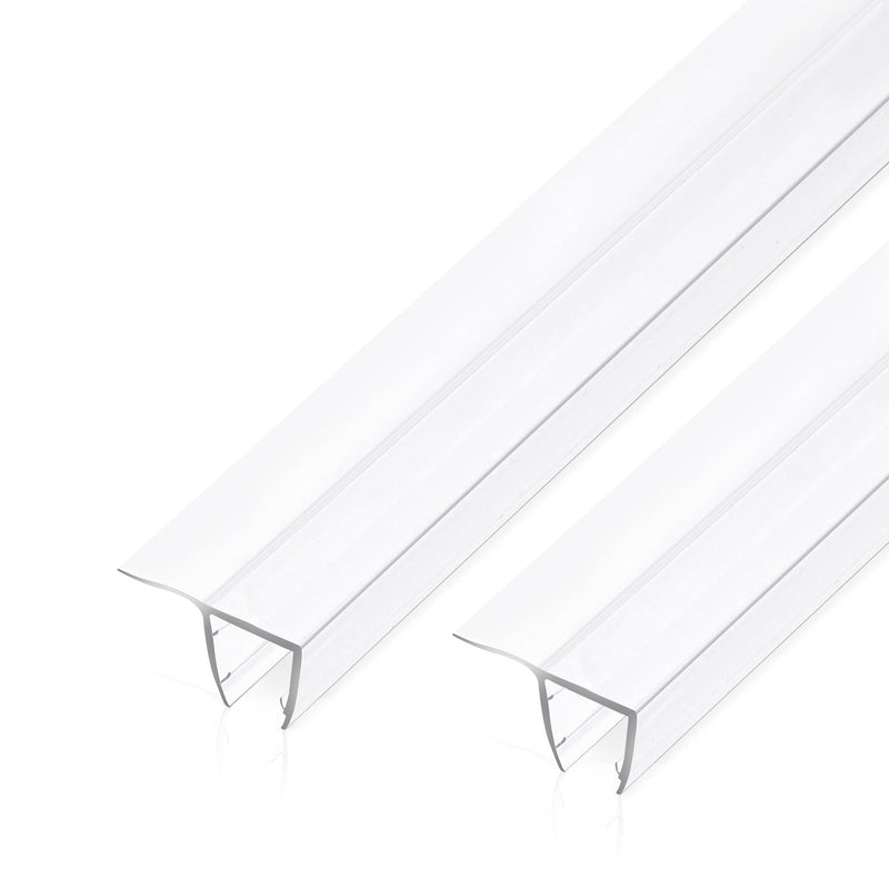 Shower Glass Door Seal Strip, 2 Pack 78 Inch Long Shower Door Side Bottom Seal Strip for 5/16" (8mm) Thick Glass Door, Shower Door Sweep to Stop Water Leaks F-shape,for 8mm glass,78 inch long