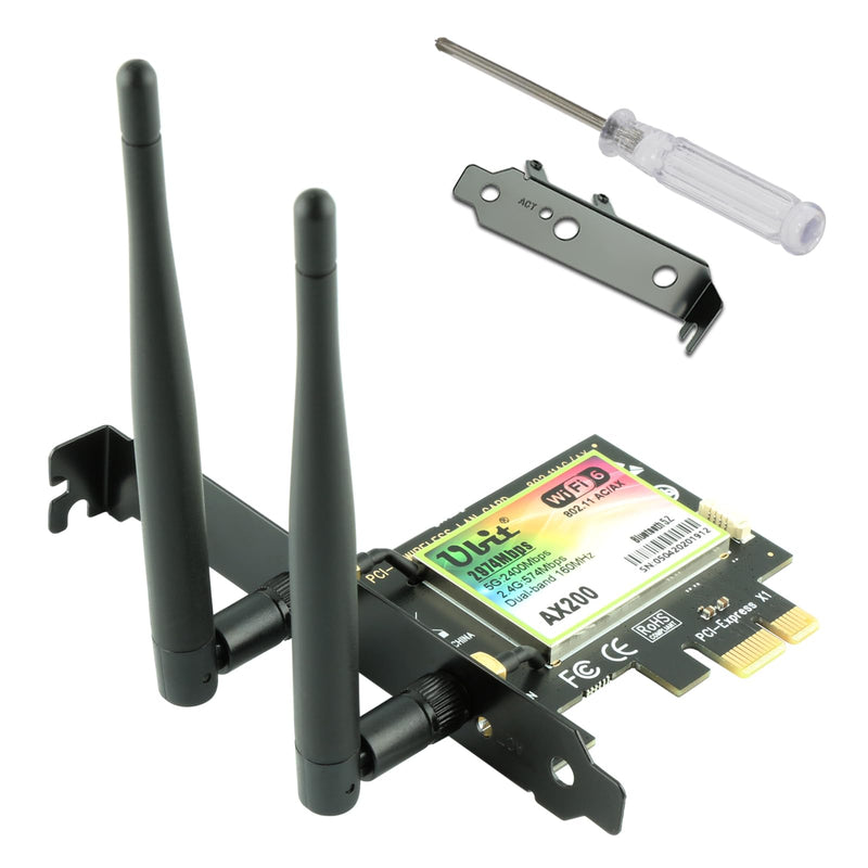 Ubit Gigabit PCIe WiFi 6 Bluetooth 5.2 Card, 802.11 AX Superspeed 2974Mbps, PCIe Wireless Dual-Band （5GHz, 2.4GHz） Network Card, MU-MIMO, OFDMA, Ultra-Low Latency, PCI-E WiFi 6 Adapter for PC