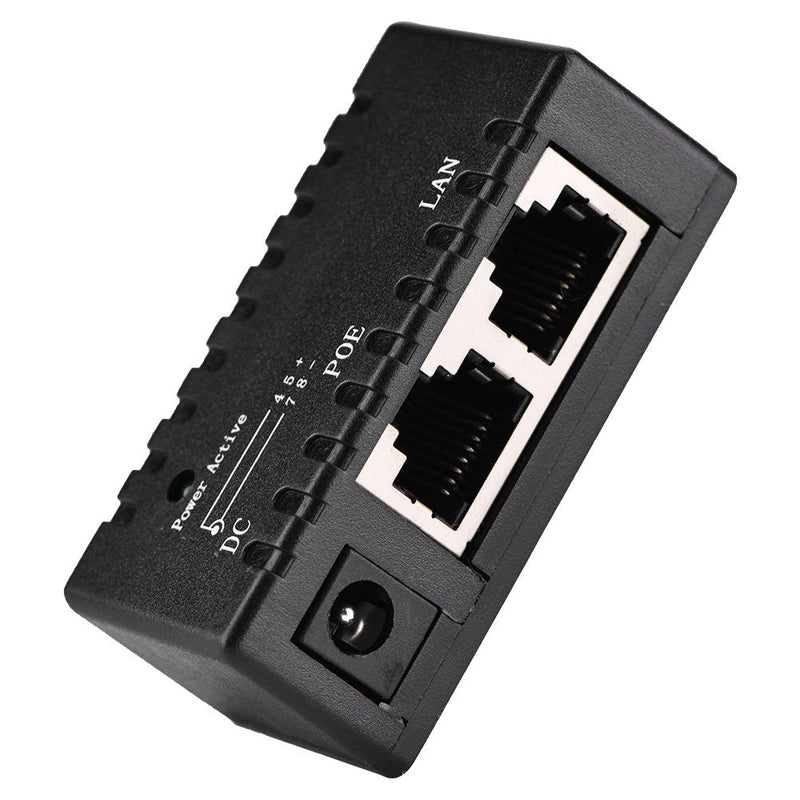 Poe Power Supply 12V 4W Adapter 24V 0 5A LAN Off On 24W Injector Poe Splitter Power Over Ethernet Injector Ethernet Cables Adapter for LAN Network Black (Black)
