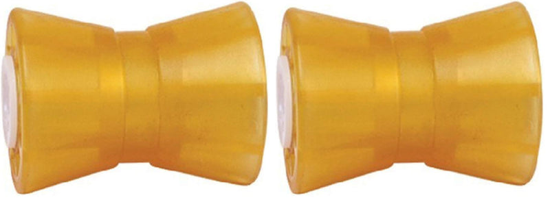 Tie Down Engineering 86158 5"" PVC Guided Keel Roller Amber, Yellow, Standard (Pack of 2) 옐로우 1 Count (Pack of 2)
