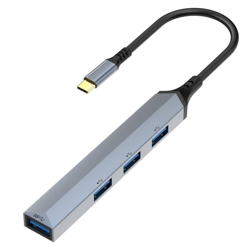 USBC to 4 Port USB3.0 Hub Docking Station 4 in 1 Computer Host Laptop TYPEC External 4 Way USB Keyboard Mouse USB Disk Cable Splitter Adapter Converter