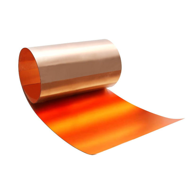 Copper Sheet Roll, 1000x200x0.5mm Copper Flashing Roll, 25 Gauge Thick Pure Copper Plate & Strip for Roofing, DIY Projects, House Repair, Crafts and Metal Working 1000mm x 200mm x 0.5mm 1