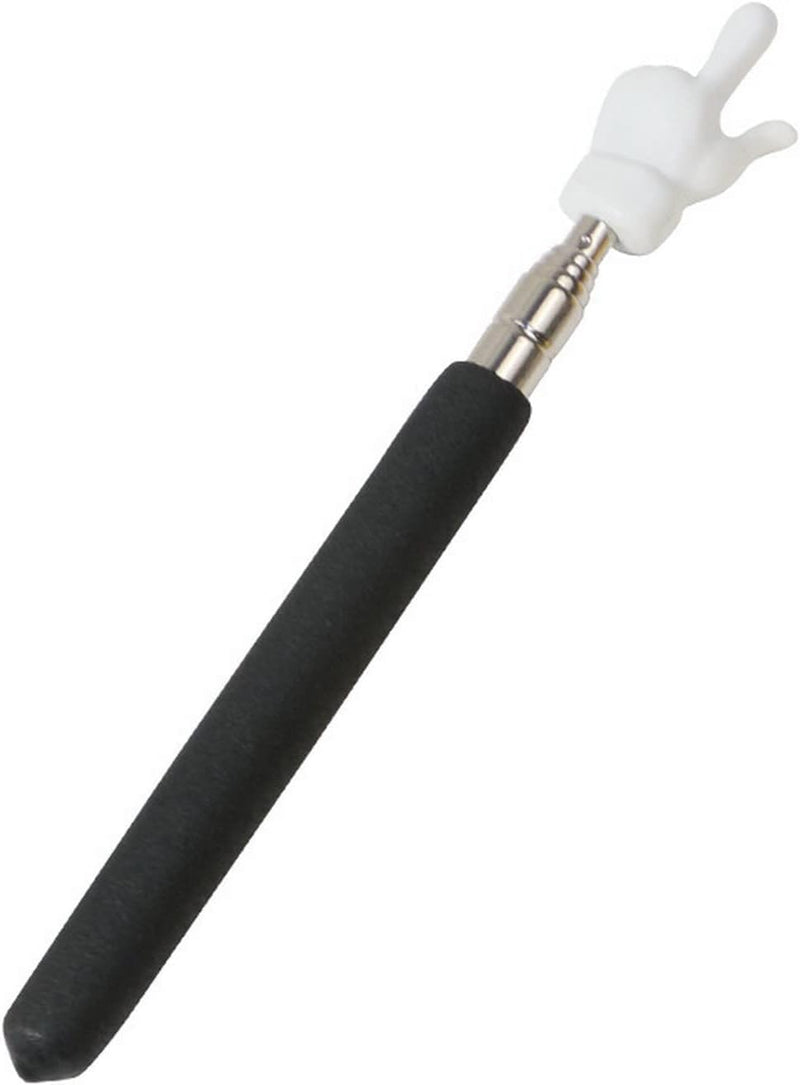 Telescopic Teachers Pointer, Metal Hand Retractable Pointer Extended Length 21.6 Inch, Teaching Pointer Stick for Classroom, Handheld Presenter Whiteboard Pointer Black