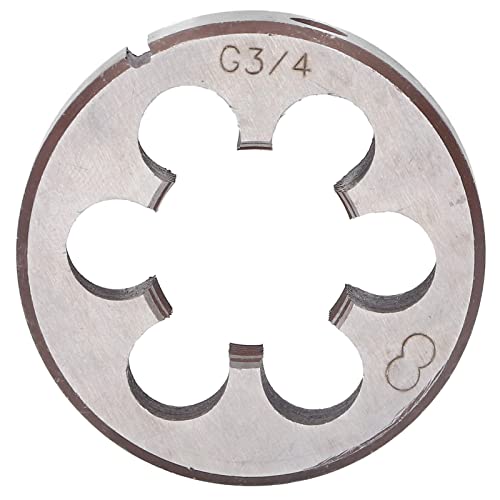Tiiyee Round Thread Die G3/4 Pipe Tap Alloy Steel | Male Thread Die for Pipes Precise Cutting Function for Hand Tools Pipe Repair Metric Imperial Threads