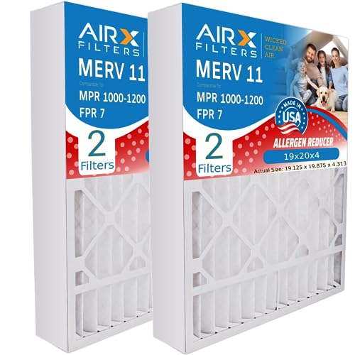AIRx Filters 19x20x4 Furnace AC Filter MERV 11 Allergy Bryant Carrier