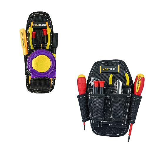 Small Tool Holder, Min Work Organizer Tool Pouch and Knife Holder with Snap Clip + Small Tool Pouch with Belt Clip,Small Tool Holder Pouch