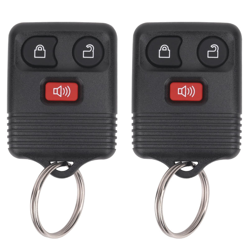 Keyless Entry Remote Key Fob Compatible with Ford F150 F250 F350 Escape Expedition Explorer Ranger, Lincoln, Mercury, Mazda and More, Replacement for CWTWB1U331 CWTWB1U345, 3 Button (Pack of 2)