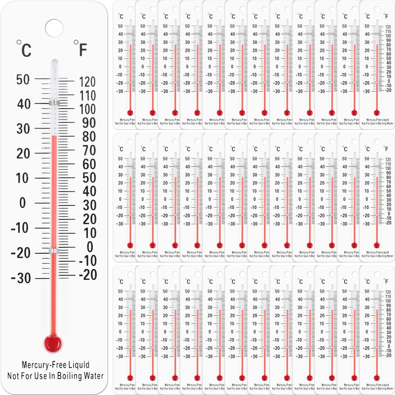 Maitys 50 Pcs Science Thermometers Mercury Free Student School Supplies Boiling Point Thermometers for Classroom Teaching Tools (White) White