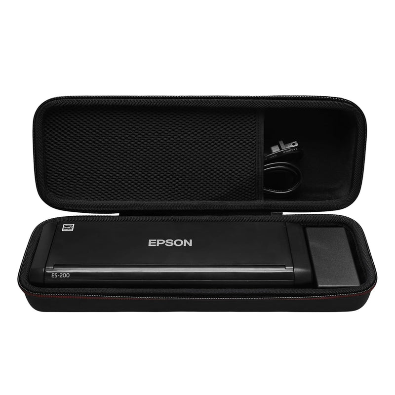 LTGEM Hard Case for Epson Workforce ES-200 / ES-300W / ES-300WR Portable Document Scanner - Travel Protective Carrying Storage Bag for Epson ES-200 Scanner