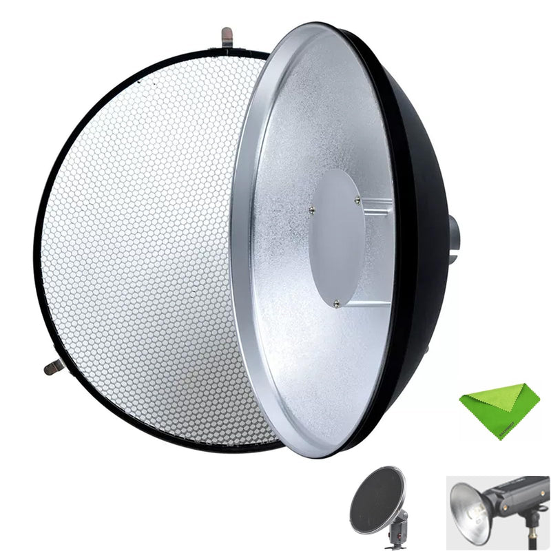 Godox AD-S3 Beauty Dish Reflector for AD200 Pro, AD200Pro II & AD180, AD360 II Flash Speedlite with Honeycomb Cover