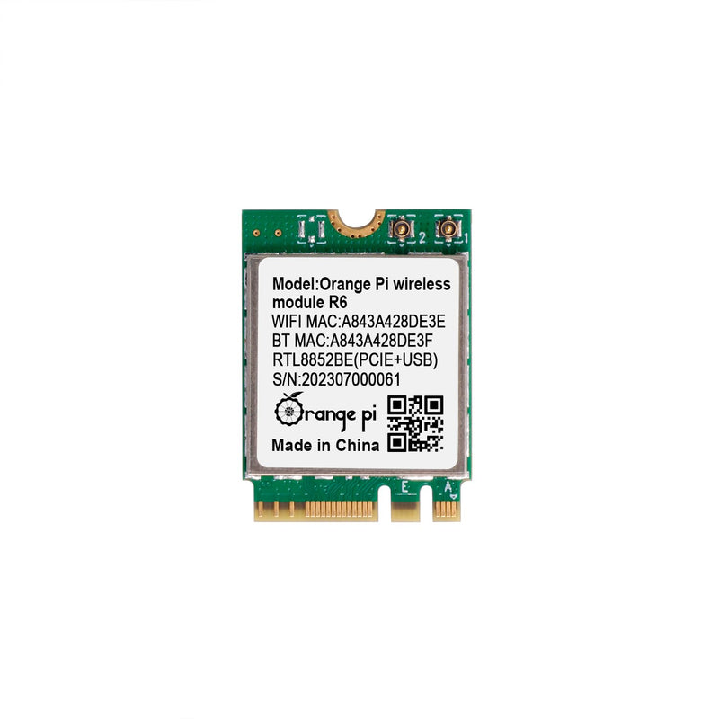 Orange Pi WiFi 6 Wireless Module R6, PCIe Network Card with Bluetooth 5.2, Wireless Adapter for Orange Pi 5 Plus
