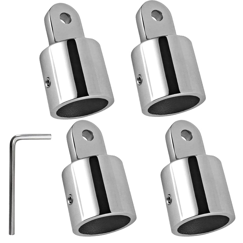 316 Stainless Steel Bimini Top Eye End Cap 7/8 inch and 1 inch Marine Grade Heavy Duty Bimini Top Parts for Boats with L Shape Hex Key 1 inch 4 Pack