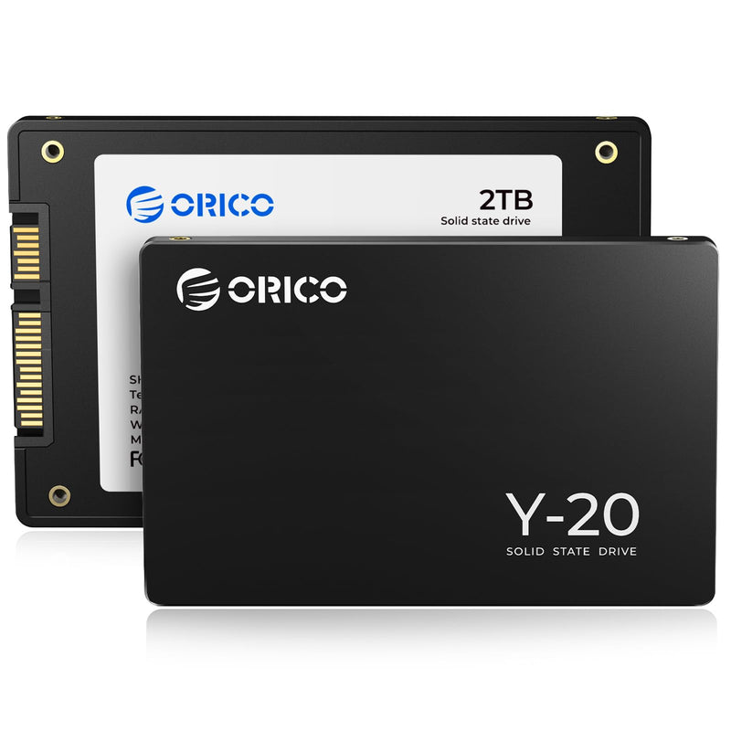 ORICO 2TB SATA SSD 2.5 Inch Internal Solid State Drive, Read Speed up to 500MB/s, SATA III 6Gbps for Desktop Laptop NAS DIY External Drive - Y20
