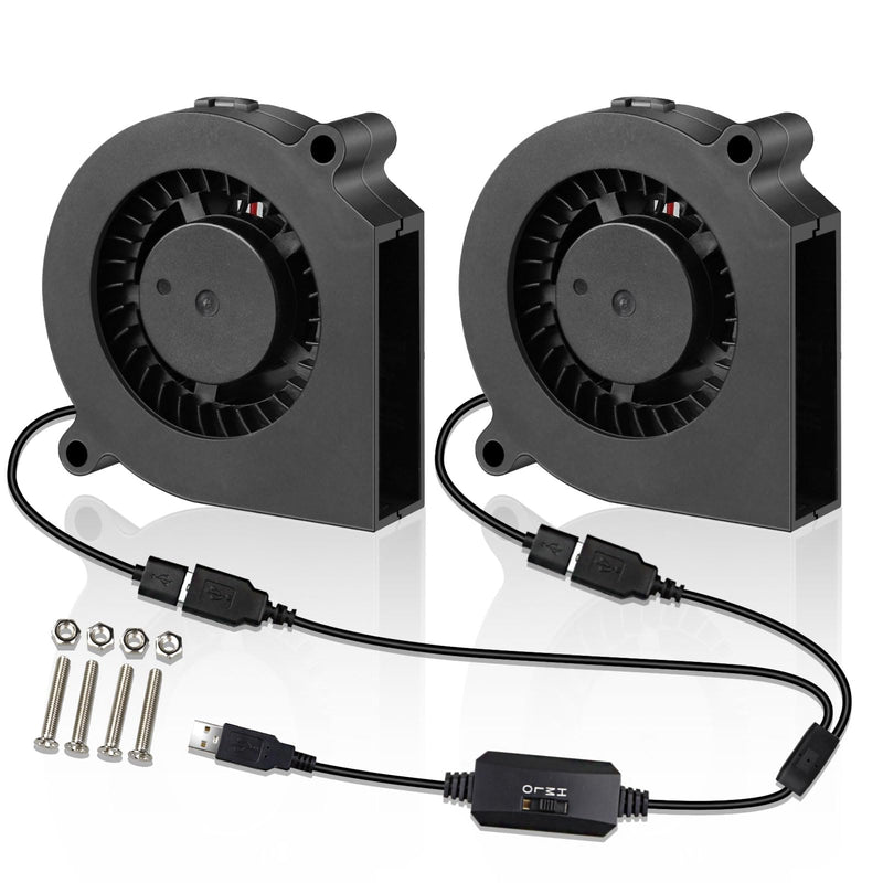 Wathai 60mm x 15mm Computer Case USB Blower Fan 5V with Variable Speed Controller for Receiver DVR PlayStation Xbox Computer Cabinet Cooling 2 Pack